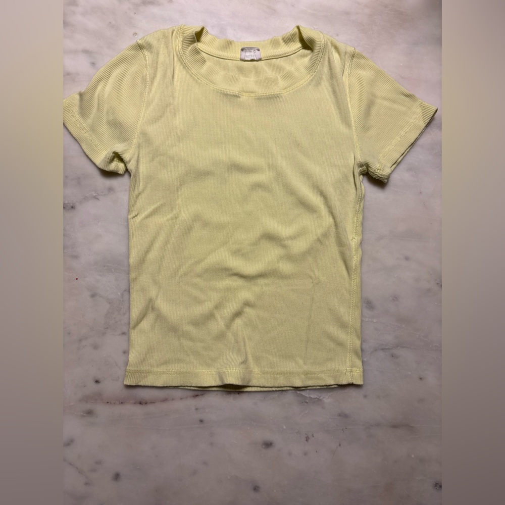 Wilfred Soft Yellow Ribbed Top